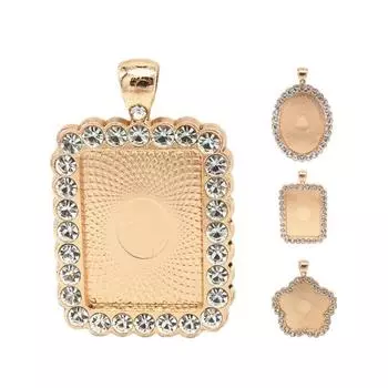 15шт геометрические стразы, инкрустированные подвесками-подносами, болтаются для изготовления ювелирных изделий D золотистый