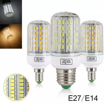 15W 220V E27/E14 Bright 5730 Super LED SMD Лампа Кукуруза Лампы Люстра
