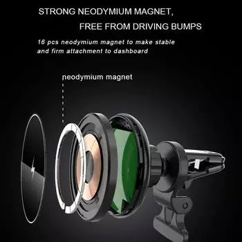 15W Magnetic Wireless Chargers Car Air Vent Stand Phone Holder For iPhone 12 13 14 15 Pro Max Mini Macsafe Fast Charging Station