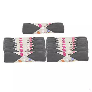 15x11,8-дюймовые моющиеся менструальные прокладки из бамбуковой ткани серого цвета