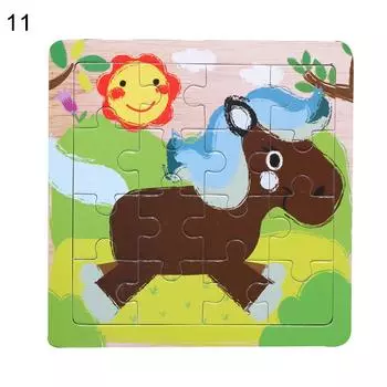 15x15 см деревянные головоломки с насекомыми и животными для малышей, пазлы для развития интеллекта, доска, интеллектуальная игрушка Bee