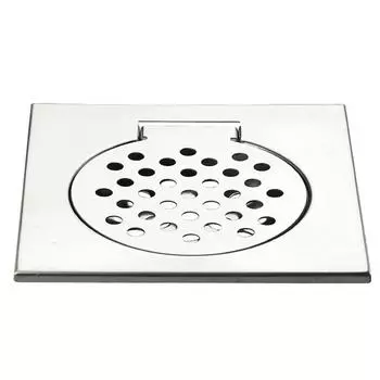 15x15cm 304 Stainless Steel Square Shower Grate Waste Tile Insert Square Floor Deodorant Floor Drain Kitchen Bathroom серебряный