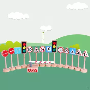 15x деревянный пешеходный переход дорожный знак стоп-сигнал обучение раннему образованию детей дошкольного возраста для