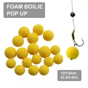 15x карповых рыболовных принадлежностей 12 мм/14 мм всплывающие пенопластовые бойлы приманки для карповой оснастки чод-зиг-риг метод кормушки рыболовные снасти