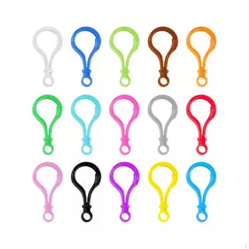 15x зажимов и крючков для шнурков, застежка-карабин, пряжки для ключей, украшение для брелока, зажим для брелока, изготовление