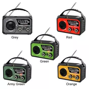 16000 мАч солнечное радио с BT светодиодным фонариком Power Bank SOS AM/FM портативное радио красный
