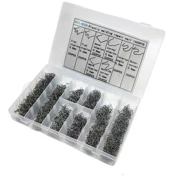 1600 шт., горячие скобы для ремонта пластика с ящиком для хранения для ремонта автомобильного бампера, сварки пластика 1600pcs