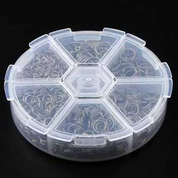 1600 шт открытые кольца для прыжков разделенные фурнитура для изготовления ювелирных изделий 4 мм серебро античный голубой 4-10mm