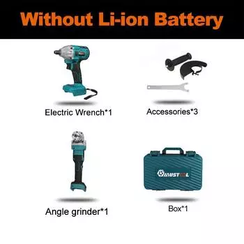 1600w 388VF Cordless Angle Grinder 800n.m Grinder Grinding Machine for 18V Battery 125mm Only machine