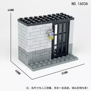 1602B 1603A 1607A 42124 42125 Исландская тюрьма Строительный блок Игрушки из мелких частиц