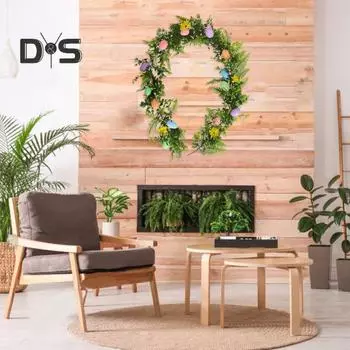 160/200 см пасхальное красочное яйцо искусственная гирлянда реалистичная комнатная и уличная подвесная искусственная зеленая гирлянда для весны и праздника B