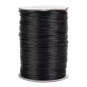 160 м восковая леска DIY экологически чистая ручная плетеная веревка ожерелье хлопковая нить 1 мм(черный )