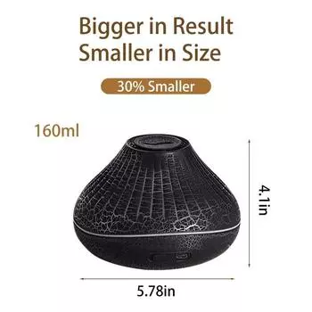 160 мл аппарат для ароматерапии эфирное масло диффузор арома диффузор ультразвуковой увлажнитель воздуха прохладный с 7 цветными лампами для дома чёрный