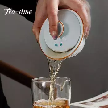 160 мл, ручная роспись, розовый цветок, гайвань, традиционная чайная супница Сопера, бытовая чаша для приготовления чая, чайный сервиз, коллекция оборудования 9.5x8.25cm 160ml