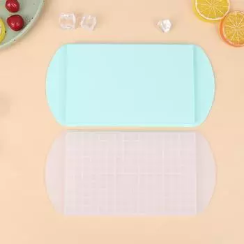160 Сетка Мини Силиконовый Поднос Для Льда Кубики Льда Форма Складной Льдогенератор Сетка Для Льда Форма Небольшой Квадратный Льдогенератор Силиконовая Форма синий