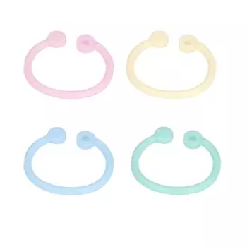 160 шт. колец из полиэтиленового материала, легкое широкое применение, кольца для книг, ключей, документов HYH-15Pink