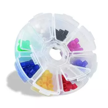 160 шт./кор. стоматологический силиконовый инструмент, кодовые кольца, 8 стандартных цветов, распознавание цвета