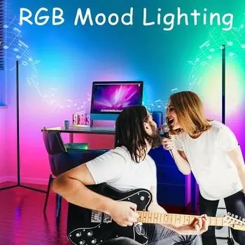 160 см регулируемый умный Bluetooth угловой напольный светильник RGB LED Mood Lighting Alexa Stand Light для спальни, игровой гостиной, декора 160cm