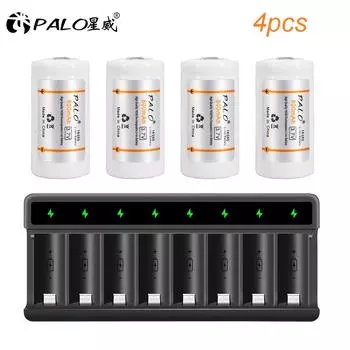 16340 16350 Литий-ионная батарея CR123 CR123A Перезаряжаемые батареи + зарядное устройство для лазерной ручки Светодиодный фонарик Arlo Камера безопасности L70