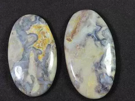 163Cts. Натуральная кофейная яшма, 2 шт., овальные кабошоны, драгоценные камни россыпью 46–50 мм RQ-1423.