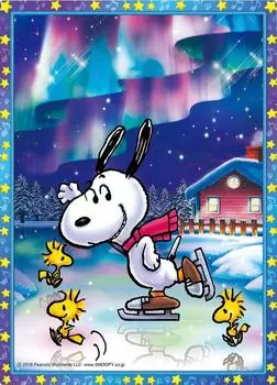 165 Piece Jigsaw Puzzle Crystal Puzzle Snoopy Under the Aurora Puzzle (Jigsaw Type)