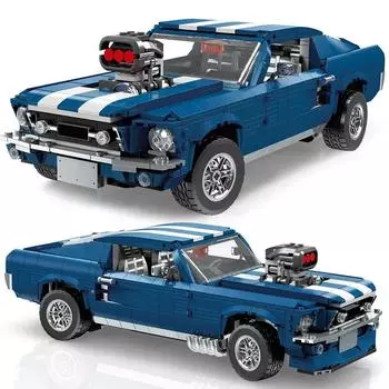 1680 шт. Инновационный эксперт Ford Sports Racing Car Model Building Blocks Кирпичи DIY Toys для детей Взрослые Подарки на день рождения Рождество