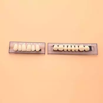 168 шт./6 комплектов зубных синтетических полимерных зубов, протезов, зубов, зубов, стоматолога