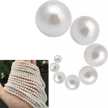 16-1000шт 3-20мм кремового цвета круглые бусины из искусственного жемчуга для изготовления ювелирных изделий 5mm 200Pcs