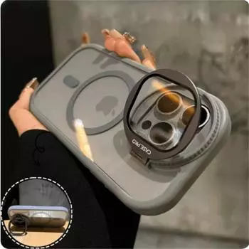 16 15 14 pro Max Case Magsafe Camera Protection Bracket Cover для iPhone 12 11 13 14 15 16 Pro Max 15pro Luxury Magnetic Hard Cases iPhone 16 Pro Max чёрный