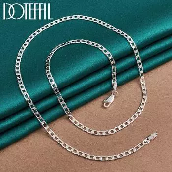 16/18/20/22/24/26/28/30 дюймов боковое ожерелье 925 стерлингового серебра свадебные модные украшения 40cm