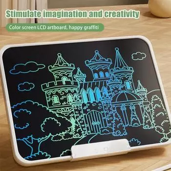 16/19-дюймовый ЖК-планшет для письма с ручкой, прямоугольник, красочный блокнот для рисования, электронная доска для рисования, стираемый блокнот, образовательный блокнот 16inch