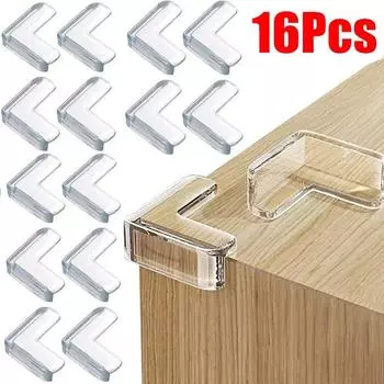 16/1 шт., детский защитный силиконовый чехол для защиты углов мебели стола, защита углов от столкновений для детей White-1PCS