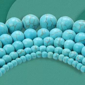 16-200 шт. 4-14 мм, высококачественные круглые бусины с имитацией бирюзы, свободные бусины, ювелирные изделия «сделай сам», аксессуары для изготовления ювелирных изделий 10mm
