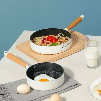 16/20 см круглая деревянная ручка сковорода бытовая антипригарная сковорода для блинов омлет кастрюля посуда кухонная утварь кухонные принадлежности