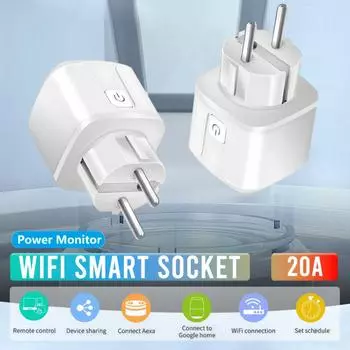 16/20A EU розетка EWelink/Tuya WiFi умная розетка умная вилка мониторинг мощности розетка таймер Alexa Google Home Alice голосовое управление 100-240V