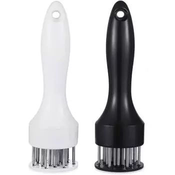 16/21Pin Meat Tenderizer Tool-Stainless Steel Needle Blades, Professional Kitchen Gadget for Steak,Beef, Poultry-Ideal for BBQ, Marinade & Tenderizing 16-Pin белый