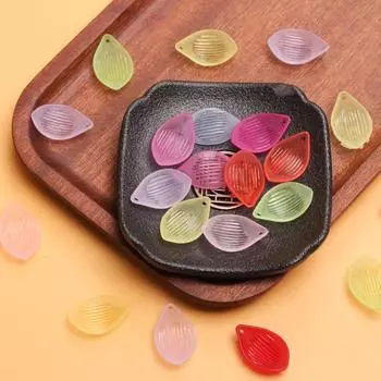 16*25mm 20Pcs Translucent Acrylic Lotus Leaf Scattered Beads for DIY Handmade Flower Bundle Exquisite Material Accessories озеро синий