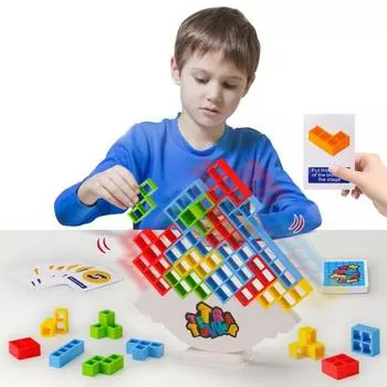 16/32/48/64 шт./компл. строительный блок игрушка DIY дети взрослые штабелирование блоков башня головоломка A