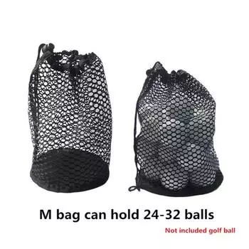 16/32/56 Ball Carrying Bag Nylon Golf Ball Bags Golf Storege Bag Golf Mesh Bag Drawstring Pouch M