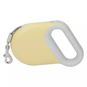 16,4 фута Выдвижной поводок для собаки Ручка с мягким захватом Телескопический контроль Тракторная лента для выгула домашних животных жёлтый