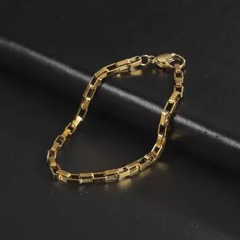 16,4 футов позолоченная ювелирная цепочка шириной 3 мм из нержавеющей стали длинная коробчатая цепь катушка оптом с карабинами и соединительными кольцами