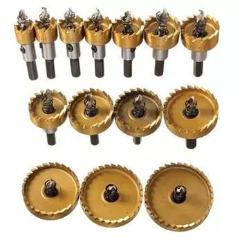 16-60 мм сверло из быстрорежущей стали, кольцевая пила, набор из металлической стали, резак, инструмент из металлического сплава древесины 22mm