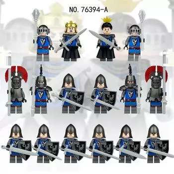 16 76394Ab 76397Ab Medieval Knights Army Building Block Figurine Assembly Toy