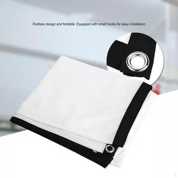 16:9 экран проектора проекционный занавес белая 3D пленка портативная для 84inch with 6 Hooks