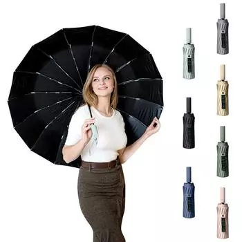 16 автоматических зонтов, большой солнцезащитный зонт, защита от солнца, складной женский солнечный зонт One Size розовый