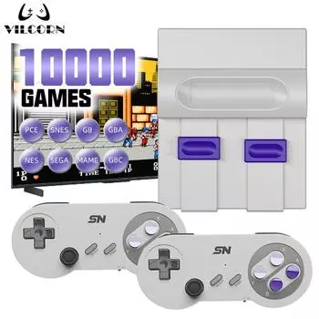 16-битный ретро игровой автомат для Super Mini SFC TV, игровая консоль для FC GBA GB MAME 6000, семейная ретро-игра, подарок 8GB 6000+ games белый