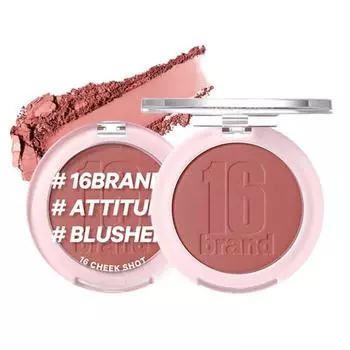 16 Brand Cheek Shot Pact Blusher 6 г, оттенок fig shot, 1 шт.