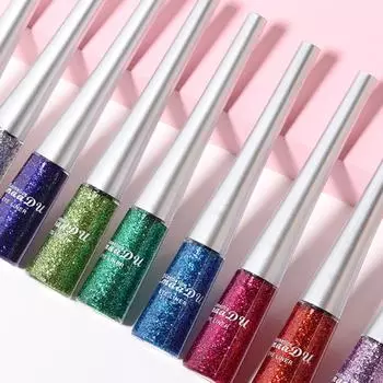 16 цветов, красочные блестки, блестящая пудра, жидкая подводка для глаз, жидкая подводка для глаз с блестками #01