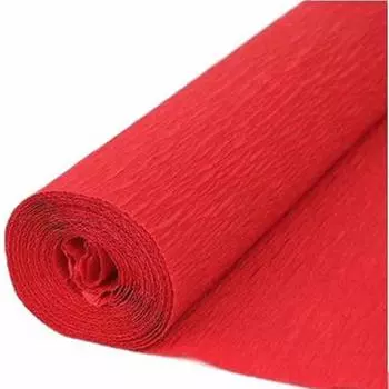 16 цветов на выбор Гофрированная бумага для поделок Гофрированная бумага Материал Одноцветная ширина 50 см x прибл.. 2,5м (красный)