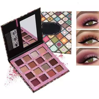 16 цветов перламутровых блестящих теней для век пигментная палитра теней для век матовые мерцающие тени для век красочный макияж